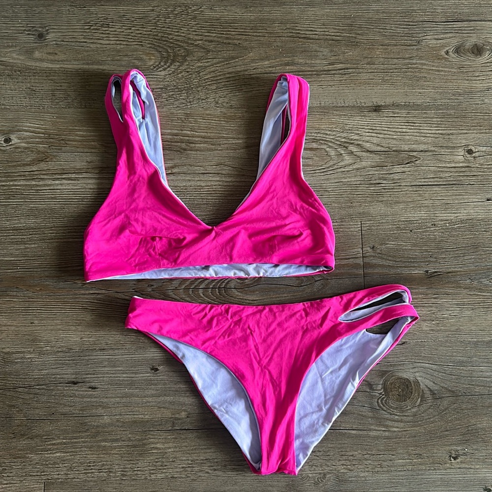 L*Space One Wave Top Breakers Bottoms Bikini Set